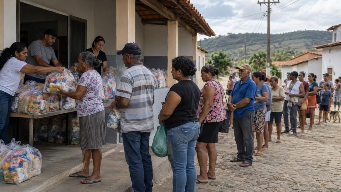 Fila por alimento chama atenção enquanto 1 em cada 3 lares rurais ainda enfrenta restrições