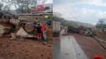 Caminhoneiro morre após perder controle da carreta durante chuva na BR-364
