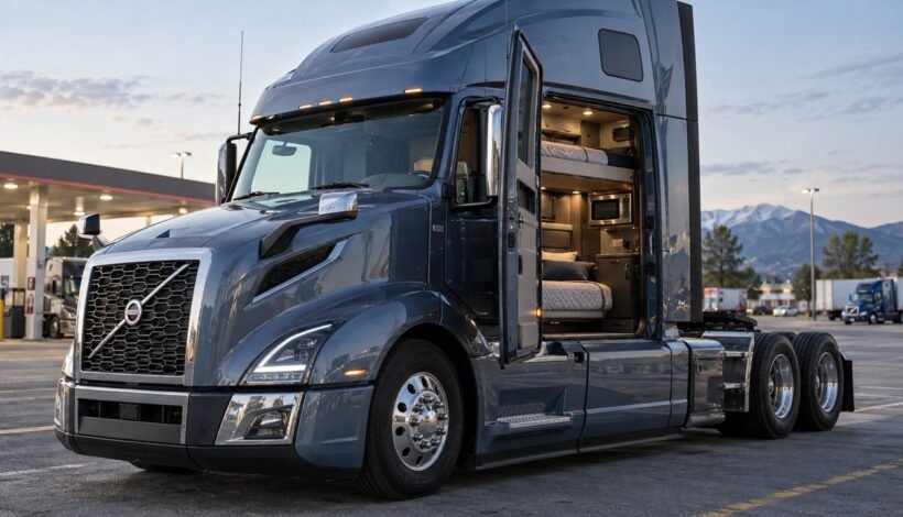 Volvo VNL 860 tem beliche, geladeira e até espaço para micro-ondas na cabine