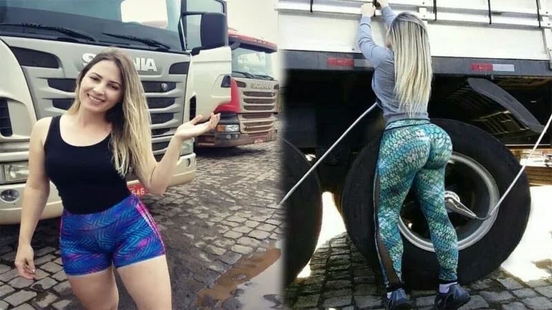 Caminhoneira Aline vem arrancando o fôlego dos caminhoneiros