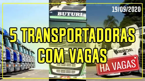 transportadoras com vagas