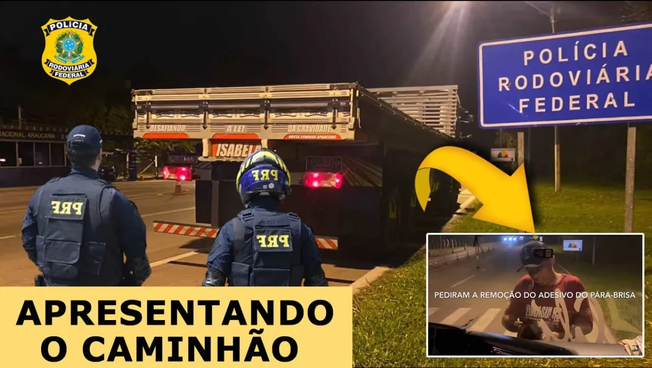 Cabelo Batateiro apresentou seu caminhão na PRF