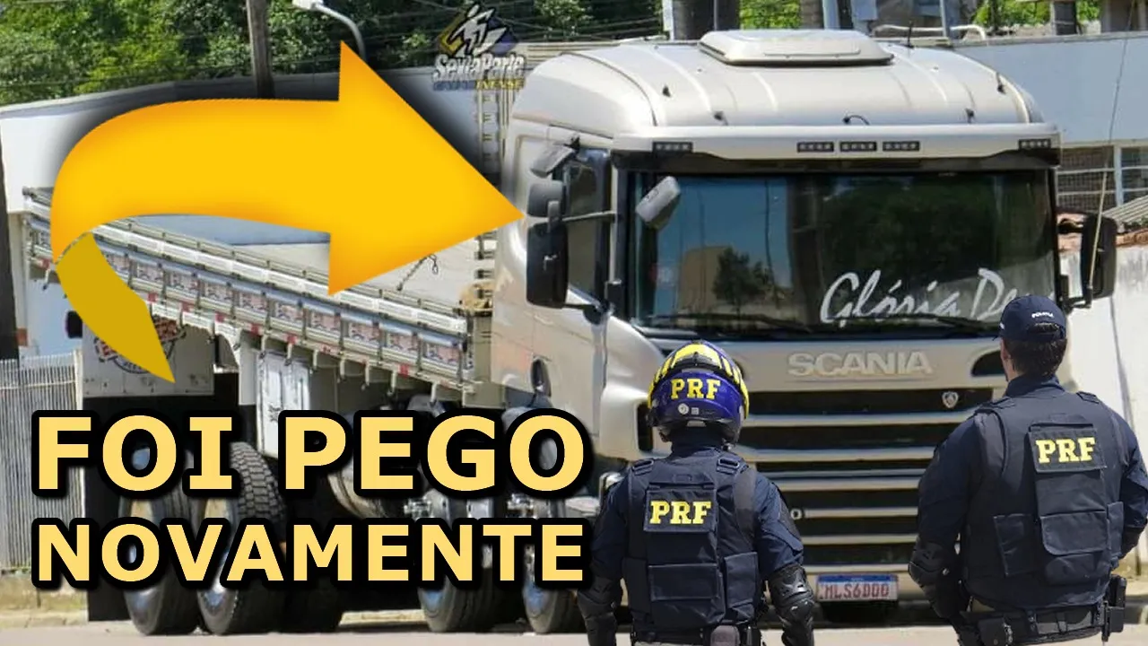 Cabelo Batateiro mais uma vez é pego com o caminhão arqueado