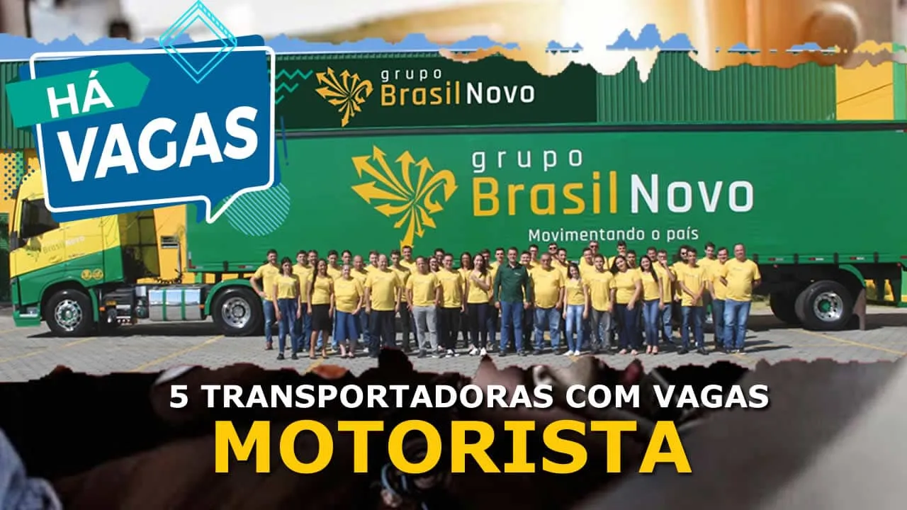 5 Transportadoras com vagas para Motorista