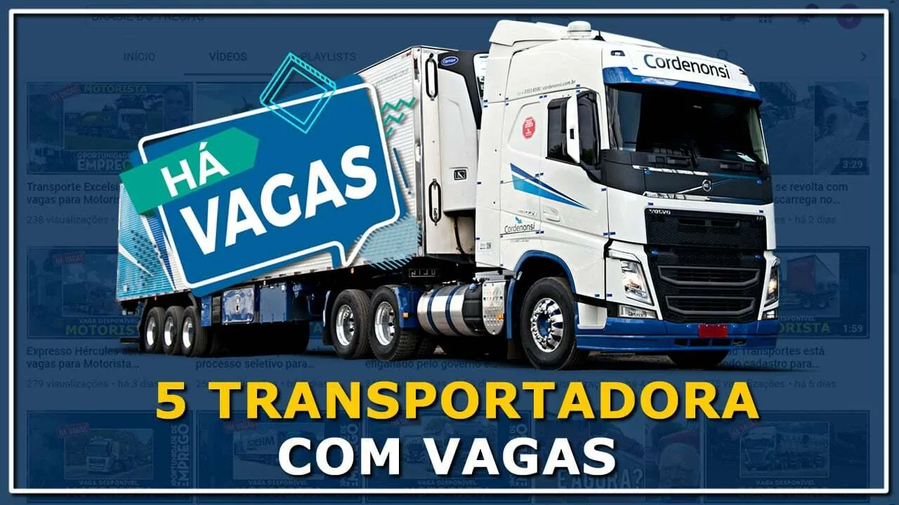5 Transportadoras com vagas para motorista em dezembro