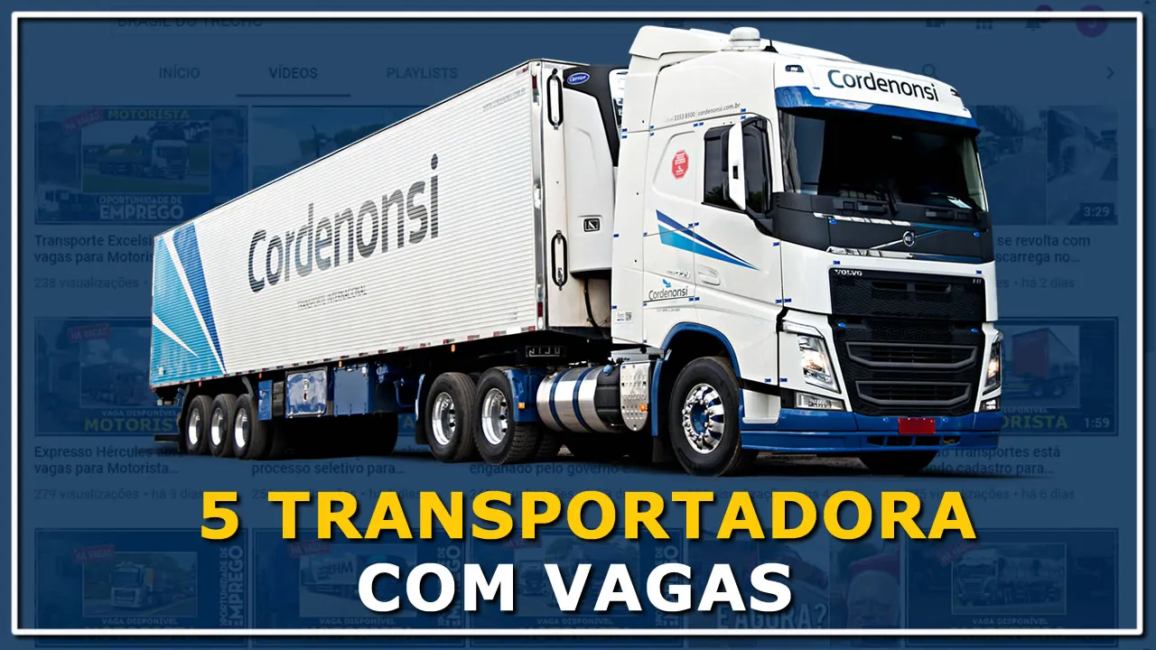 5 Transportadoras com vagas para motorista