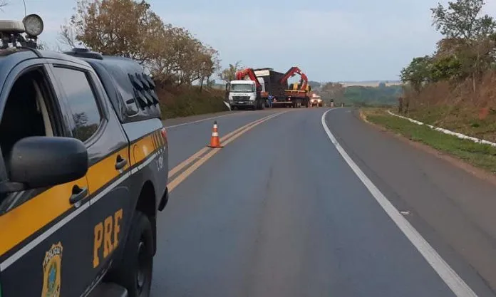 Para evitar tragédia caminhoneiro desvia de carro e tomba caminhão carregado de boi