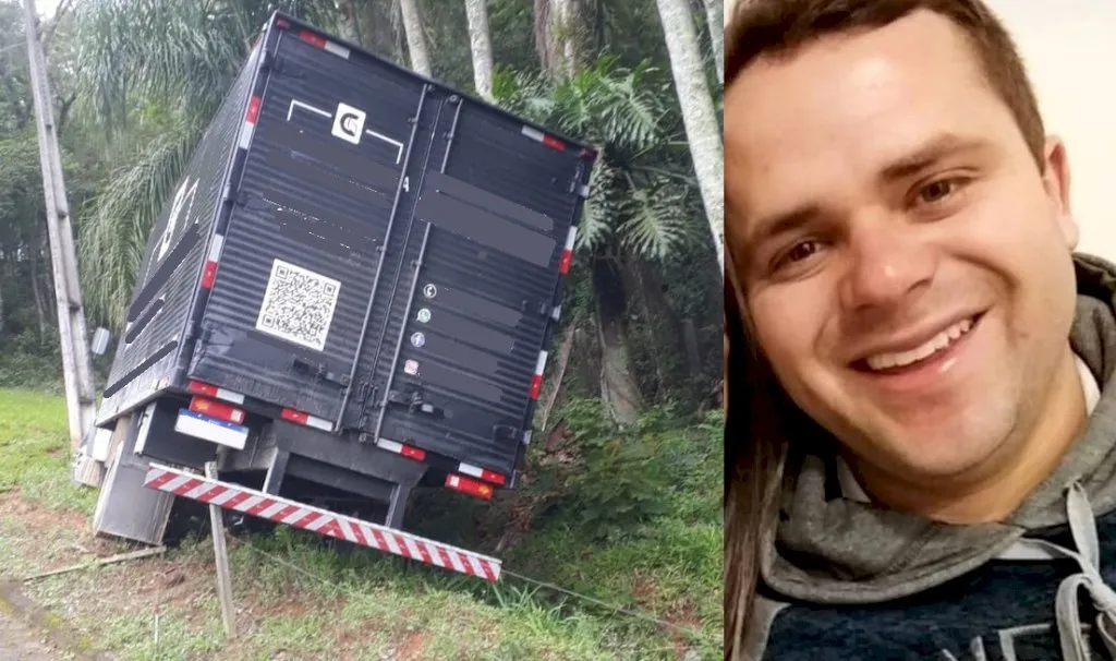 Em SC caminhão derrapa e ocupante sofre grave acidente às vésperas de seu casamento