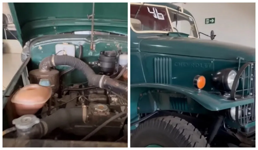 Relíquia: Caminhão chevrolet usado no exército em 1946 é vendido por R$ 145.000 mil