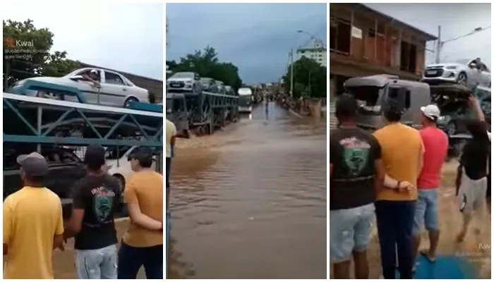 Em Minas Gerais caminhões estão cobrando R$ 150 para atravessar carros menores pelas enchentes da região