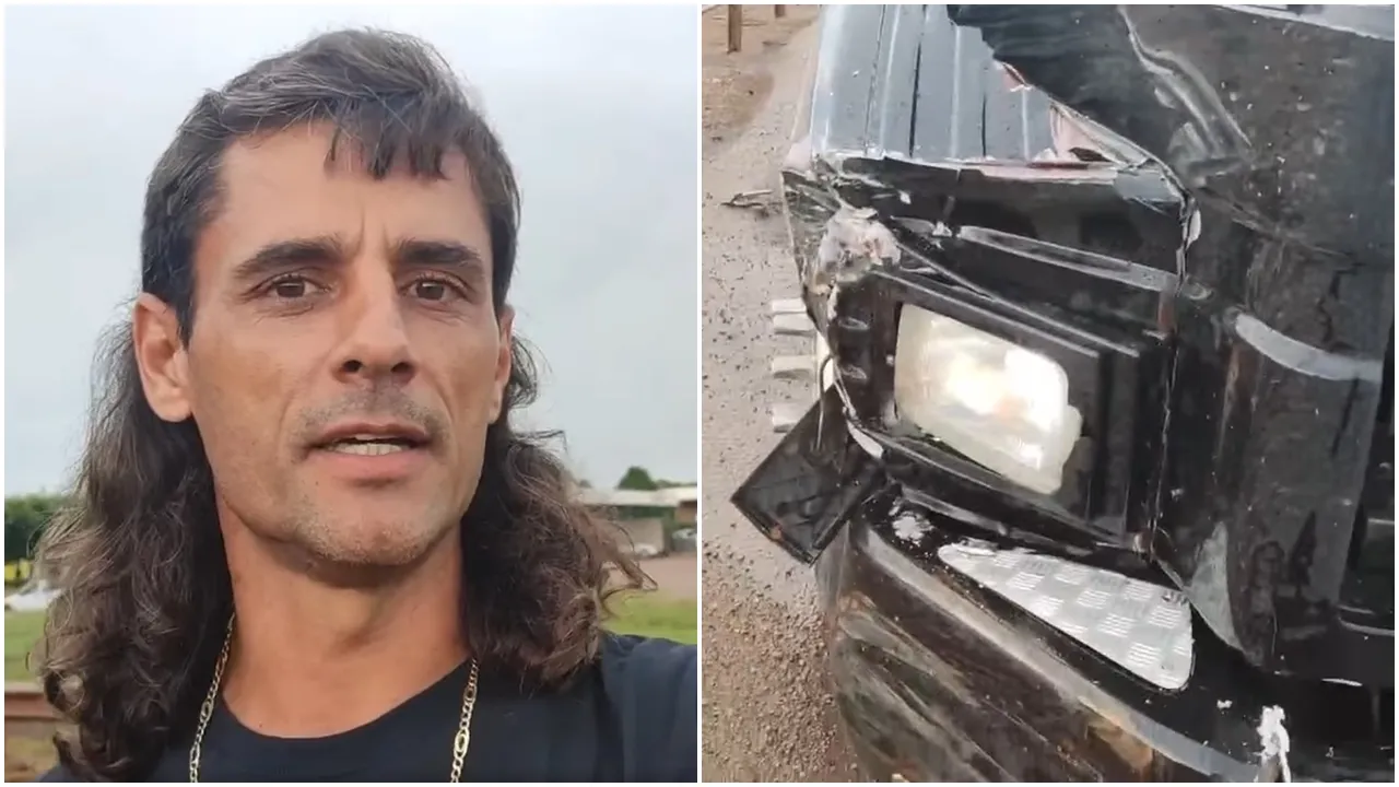 Na BR-163 caminhoneiro da Solitário Mudanças sofre acidente