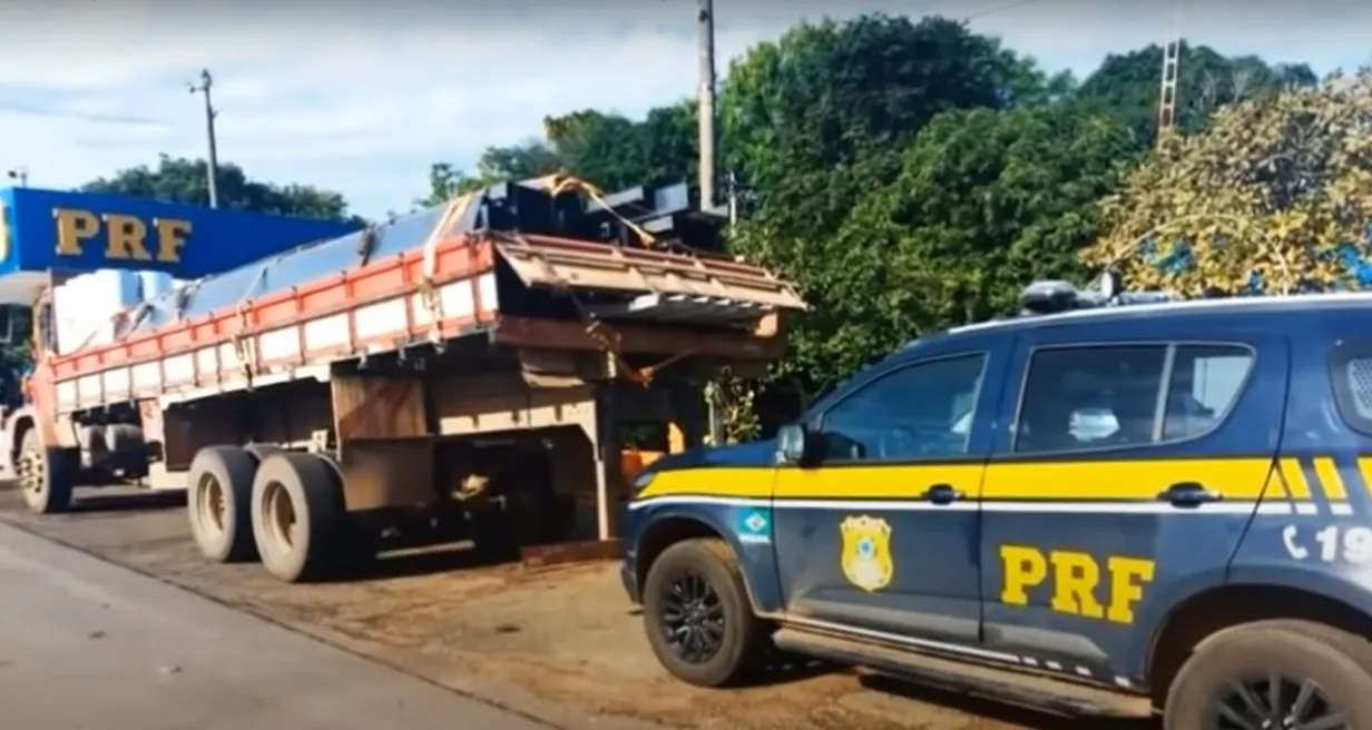 Vários caminhões são apreendidos com traseiras arqueadas