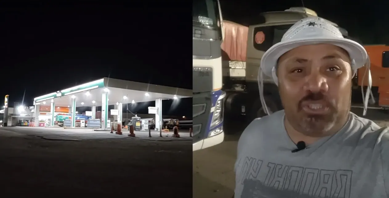Caminhoneiro é expulso de posto de combustível