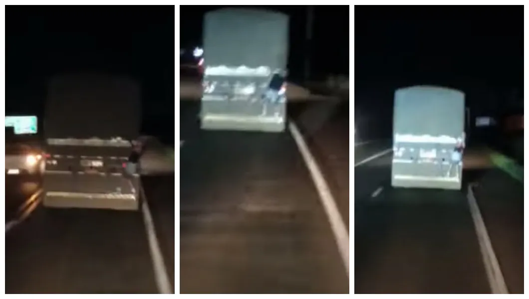 Caminhoneiro com medo de rapaz pegando carona pede para amigo filmar a situação