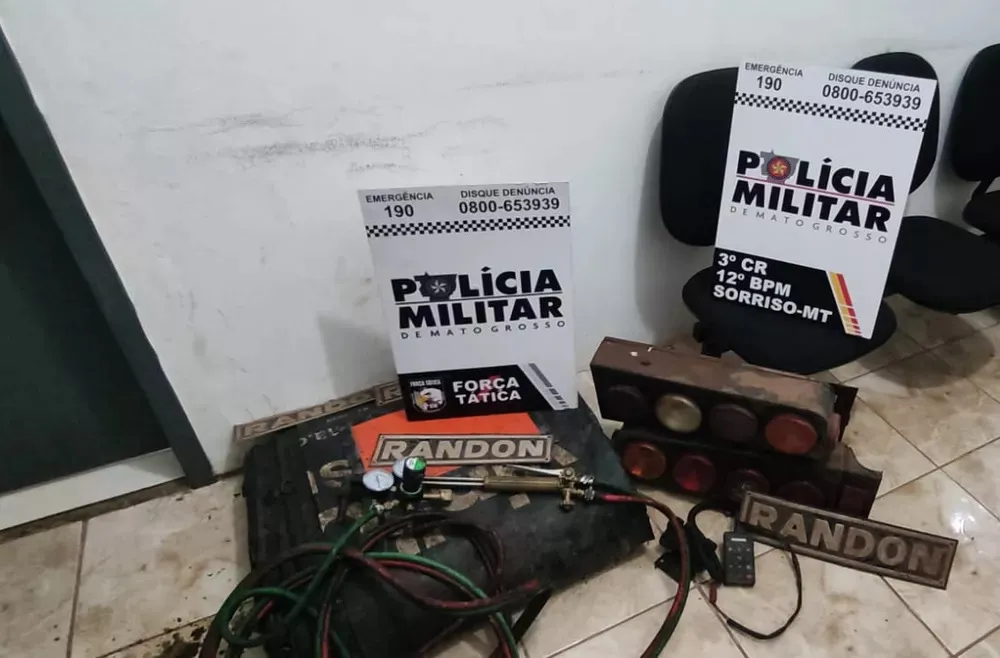 Em Mato Grosso um homem suspeito de roubar carga e peças de caminhões é preso