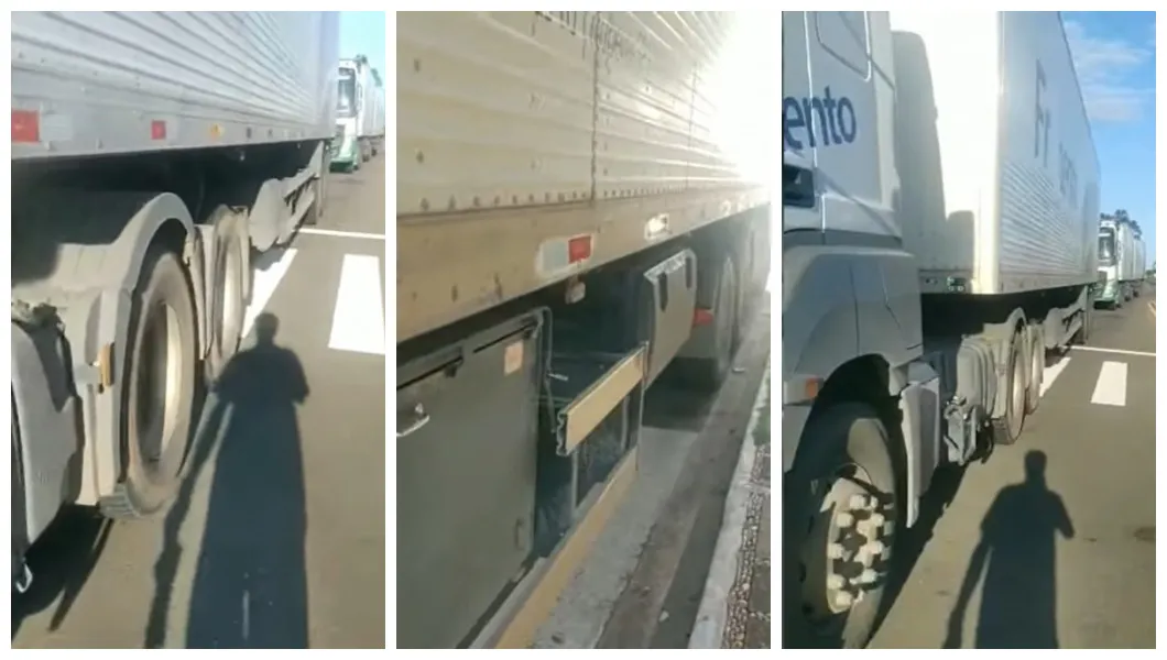 Caminhoneiro afirma que vai ter que tirar do leite das crianças para pagar multa por caminhão sujo