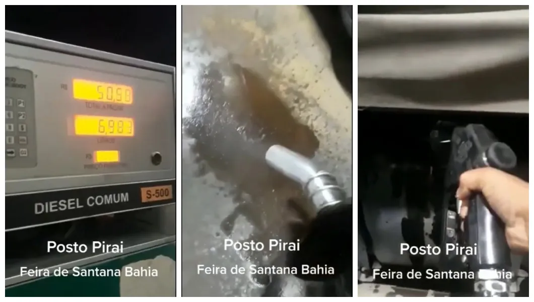 Caminhoneiro flagra fraude em bomba de combustível que conta mais não passa diesel