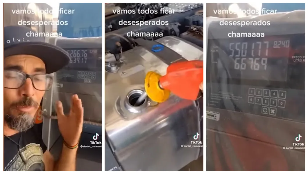 Caminhoneiro gasta mais de R$ 5 mil reais para encher o tanque do caminhão
