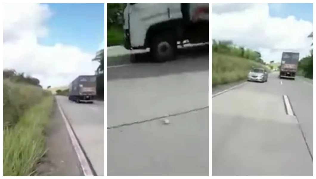 BR-101 virou terra sem lei e caminhoneiro tem que abandonar caminhão durante arrastão