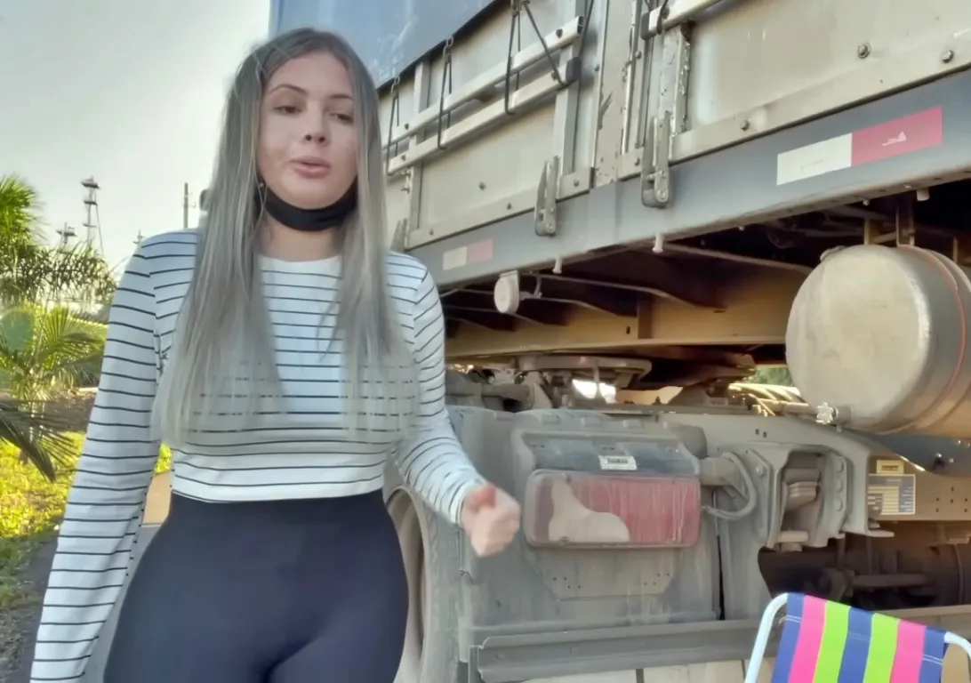 Caminhoneira Aline desabafa “Pessoas maldosas estão rindo de mim”