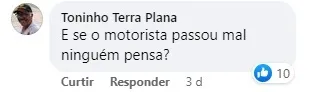 Comentário da seguidora: Toninho
