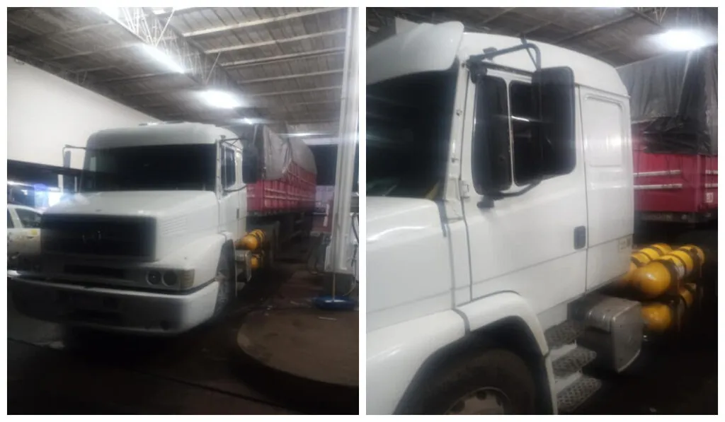 Caminhão antigo da Mercedes é flagrado utilizando GNV