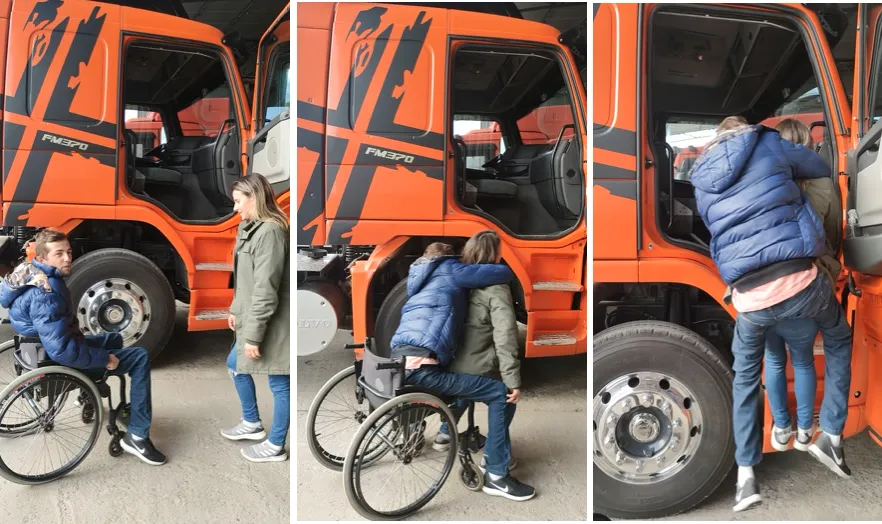 Único paraplégico carreteiro em atividade no Brasil