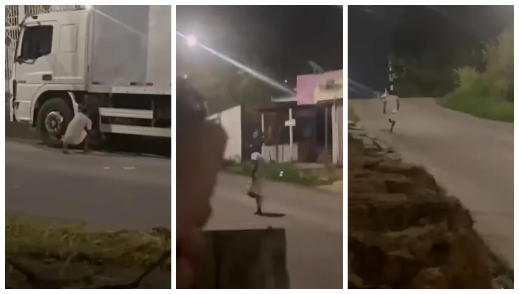 Ladrão tenta roubar caminhão, mas é surpreendido por tiros