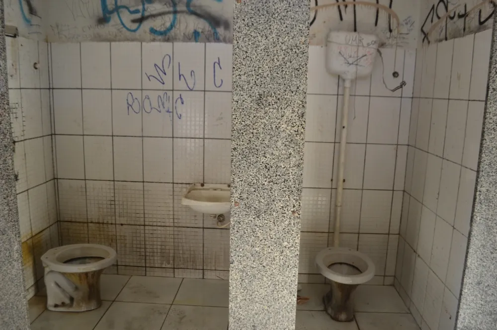 Caminhoneiro registra condições precárias em banheiro “tinha até sapo”.