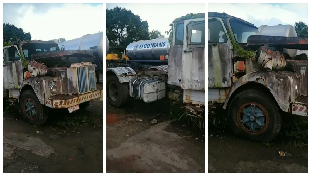 Scania Jacaré 110 é flagrada em estado de decomposição