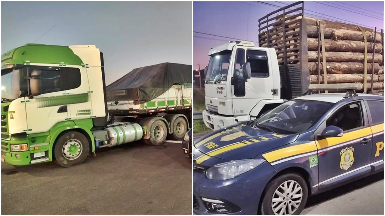 Transportadoras é multada em mais de 10 mil reais, devido à 20 toneladas de excesso de peso em dois caminhões
