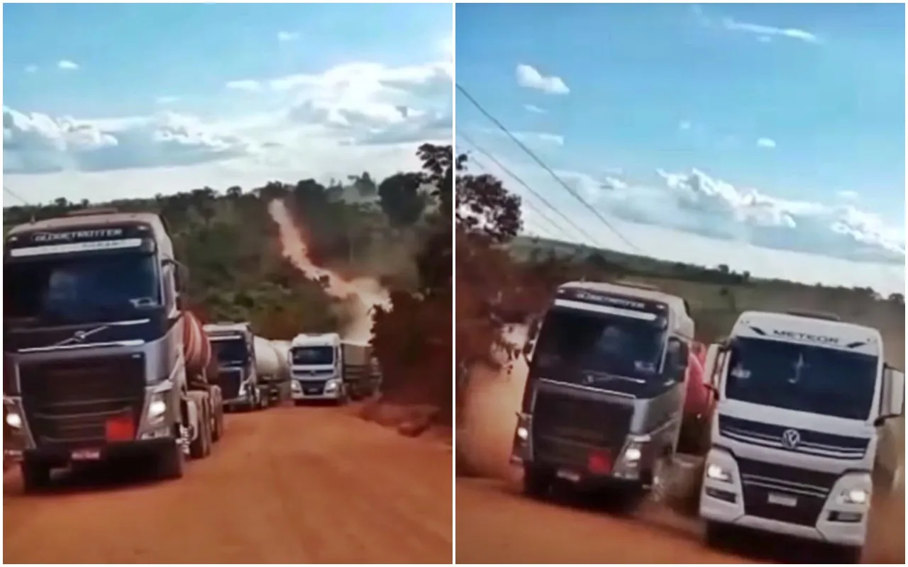 Volvo x Volkswagen, quem ganha na subida de uma estrada de chão?