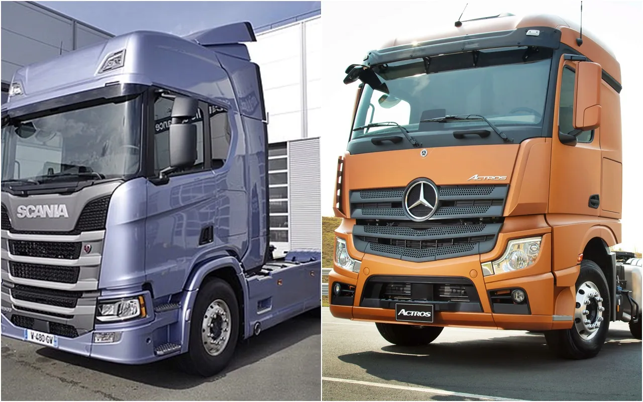 Veja quem leva a melhor em teste de arrancada com 44 toneladas entre Scania e Mercedes-Benz