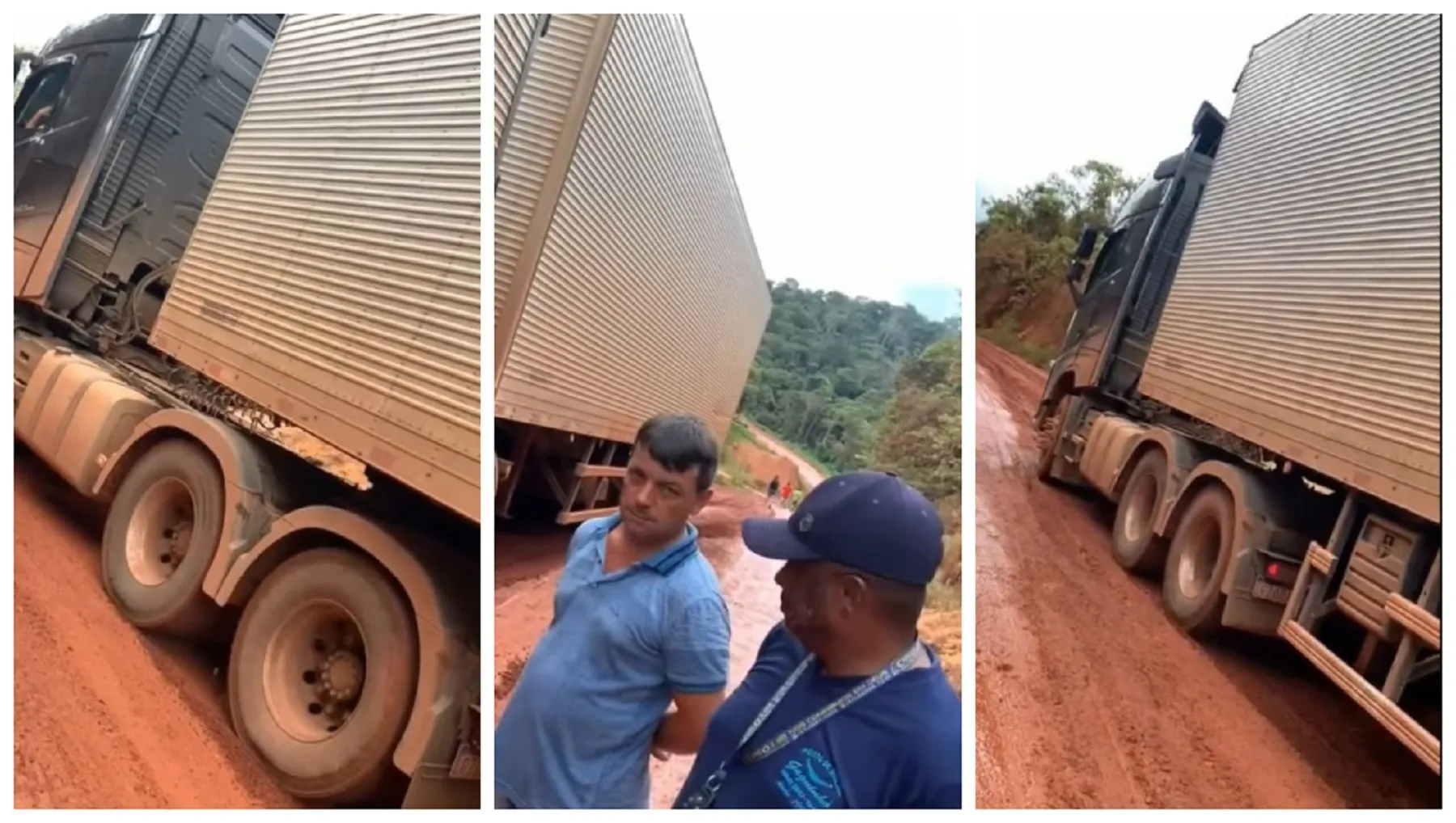 Caminhoneiro aposta 2 Mil reais e perde ao conquistar subida de ladeira com bitrem carregado, video.
