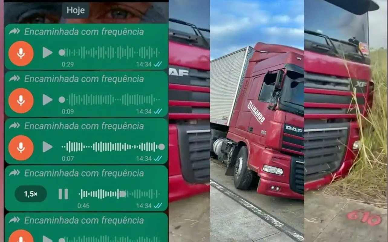 Áudios revelam o motivo da briga entre os dois caminhoneiros