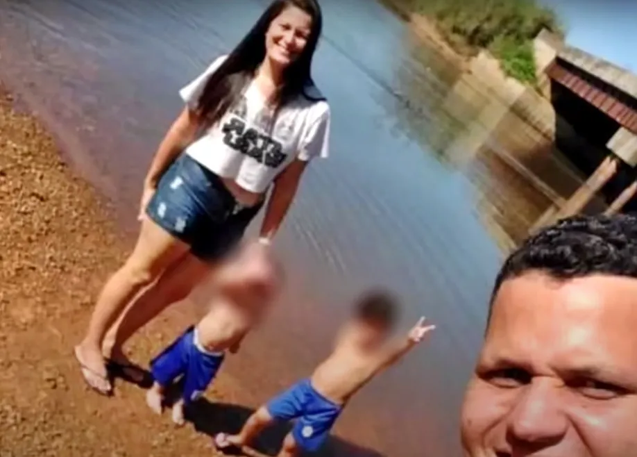 Esposa de caminhoneiro tenta salvar ele e o filho de afogamento e some no rio