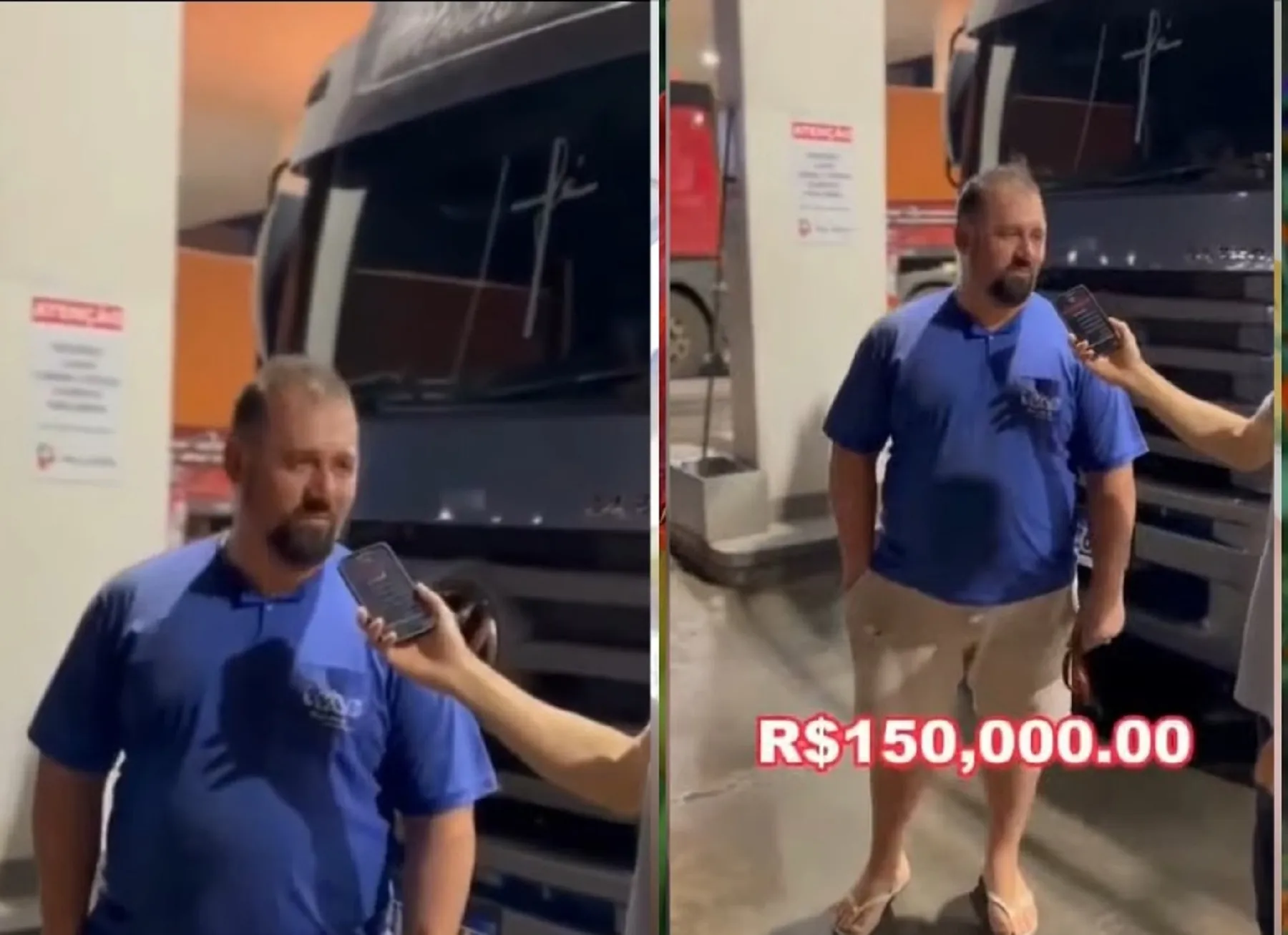 Motorista afirma faturar 150 mil por mês trabalhando com seu caminhão pipa