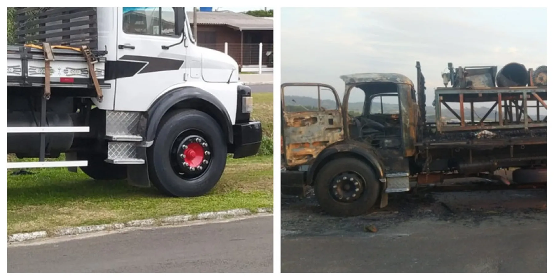Caminhoneiro pede ajuda após veículo pegar fogo em rodovia do Paraná