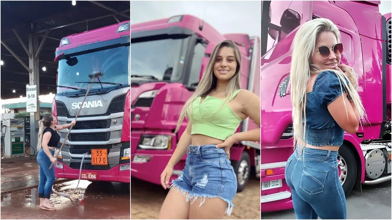 Mundo Barbie: Caminhoneiras que possuem caminhões Cor de Rosa no Brasil