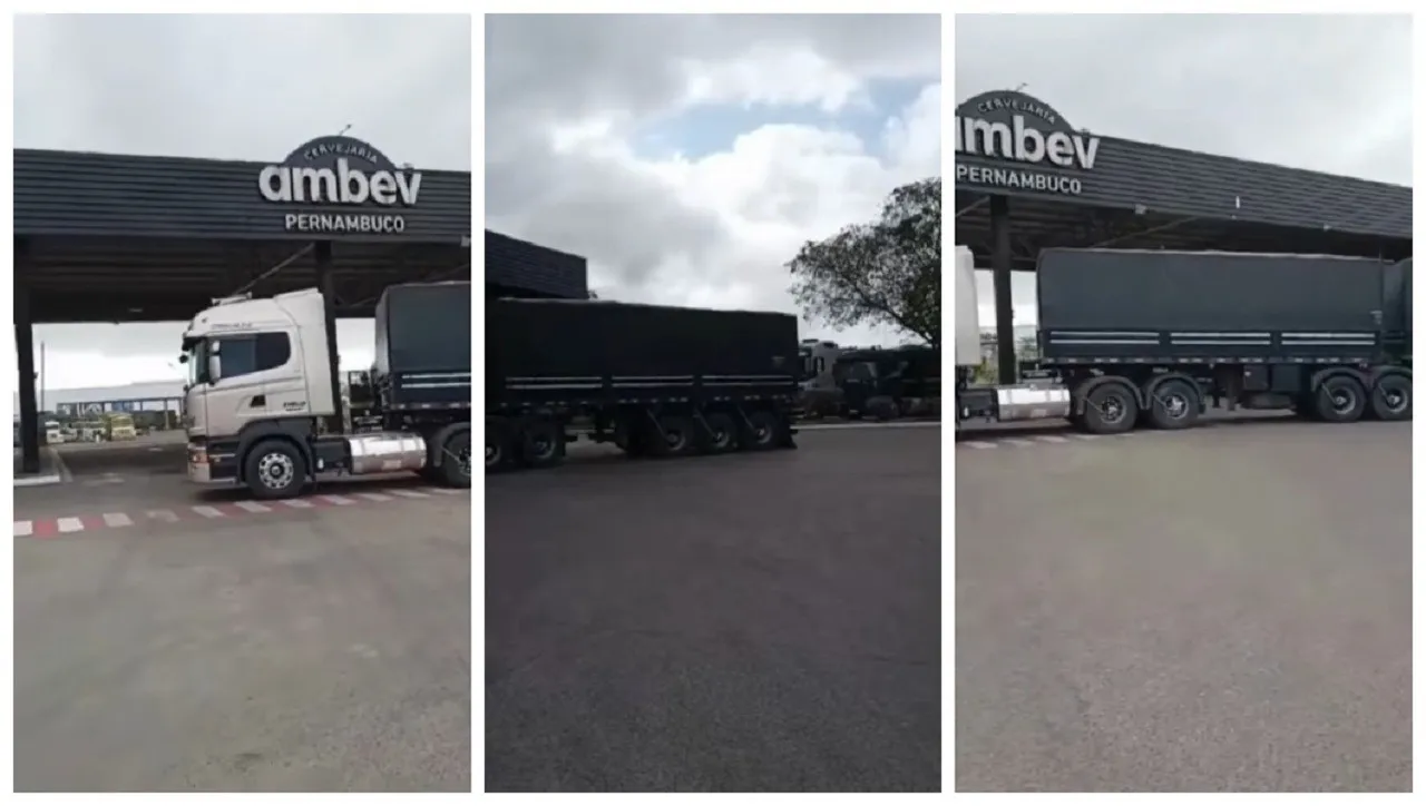 Após sete dias à espera para descarregar, caminhoneiro bloqueia entrada da Ambev