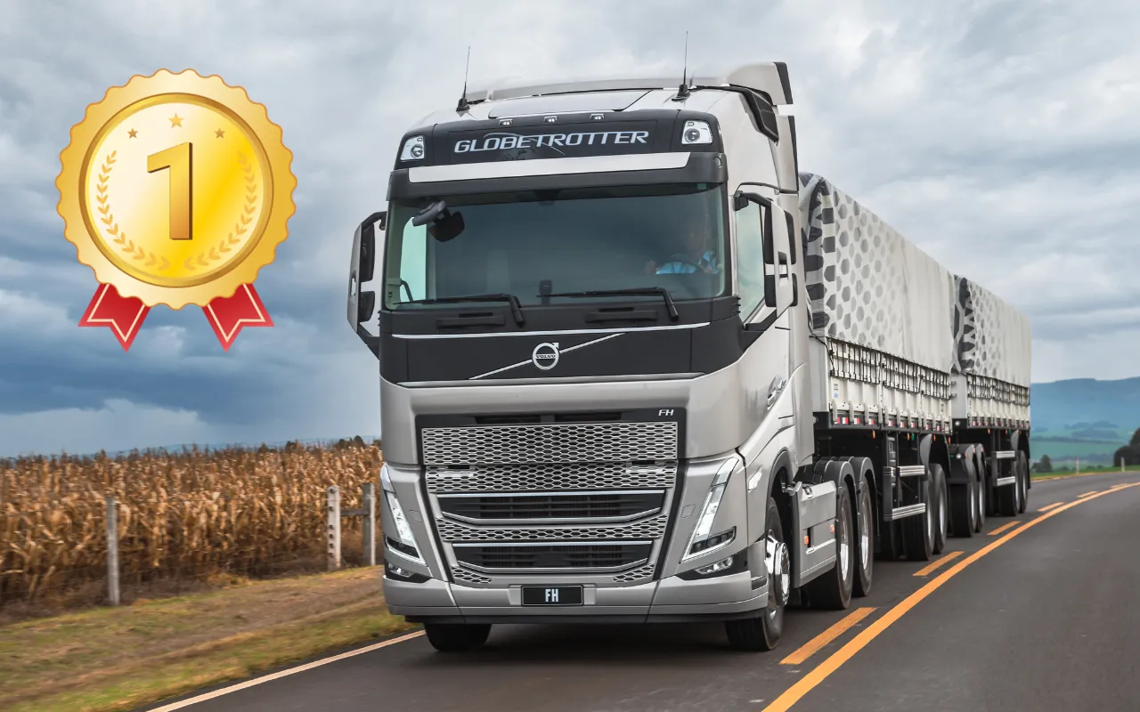 Caminhão volvo FH 540 foi o caminhão mais emplacados em 2023