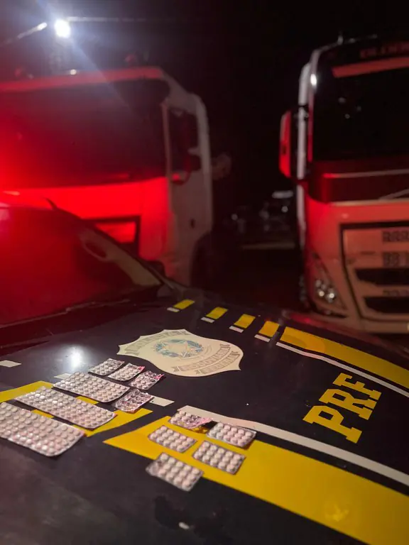 Caminhoneiros são presos com 257 comprimidos de anfetamina durante fiscalização na BR-251