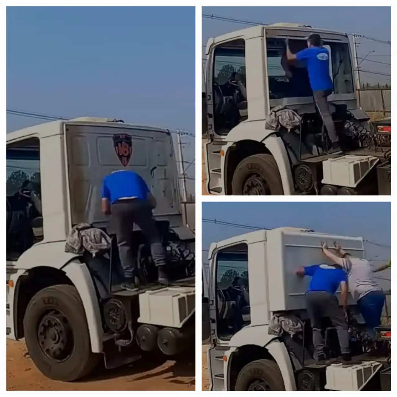 Caminhão teve cabine modificada para virar leito