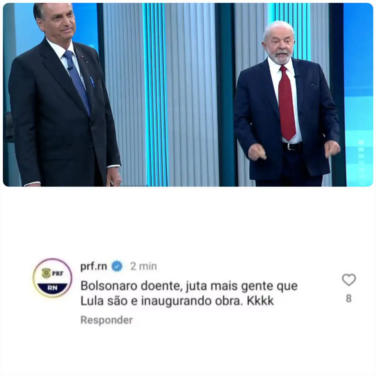 PRF (RN) publica post exaltando popularidade de Bolsonaro