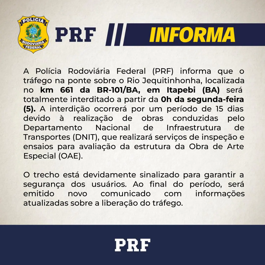 Atenção! Ponte sobre rio Jequitinhonha é interditada