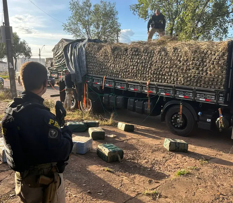 PRF apreende quase meia tonelada de cocaína em caminhão carregado com abacaxi no Pará