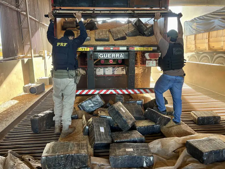 PRF Apreende Quase 4 Toneladas de Maconha Escondidas em Carga de Soja na BR-277