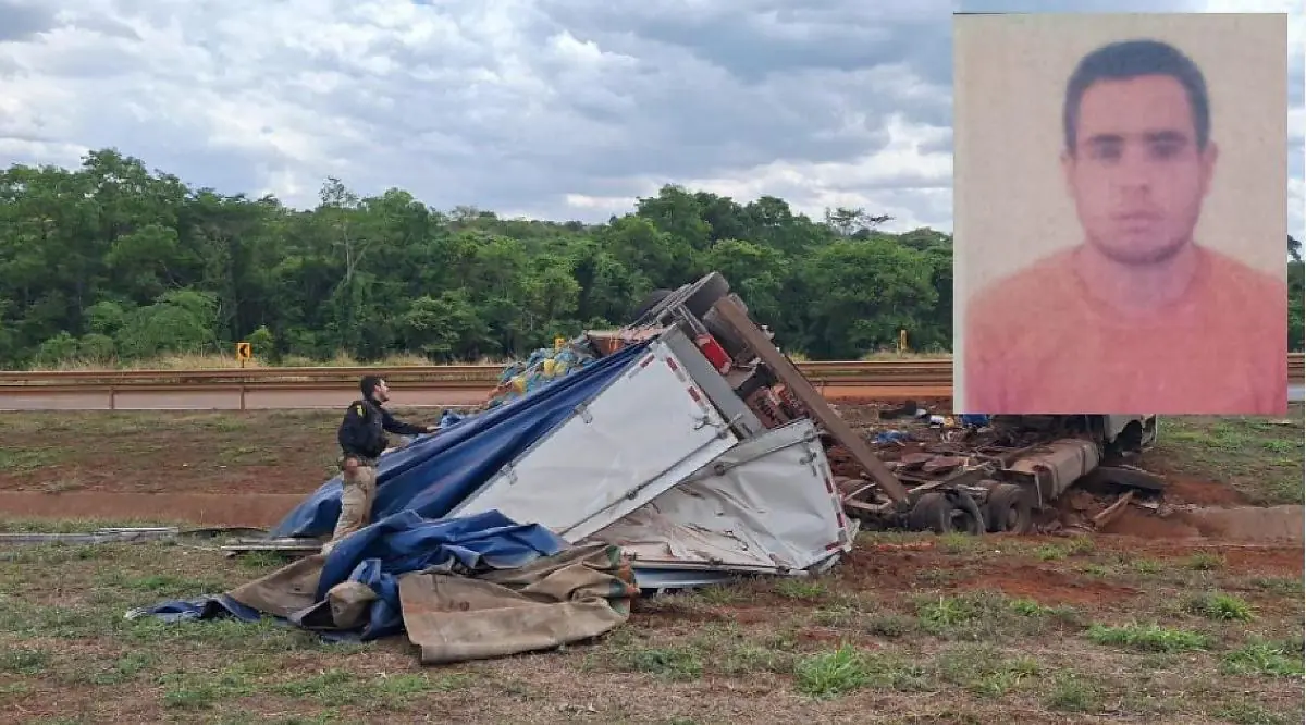 Caminhoneiro morre em acidente em Goiás após viagem com carga suspeita