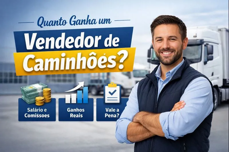 Quanto ganha um vendedor de caminhões no Brasil em 2026? Vale a pena seguir nessa profissão?