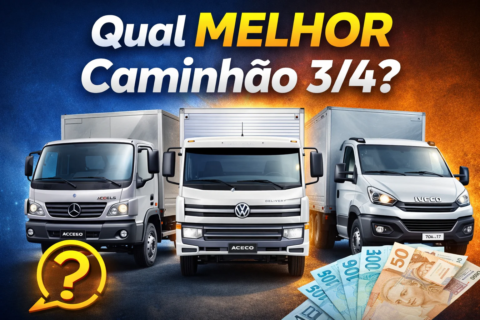 Qual melhor caminhão 3/4? Veja os modelos mais confiáveis para trabalhar.